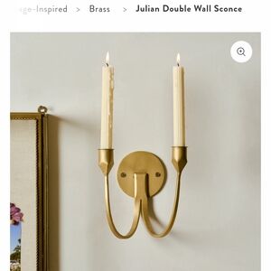 Magnolia Brass Double Wall Sconce Set Of 2